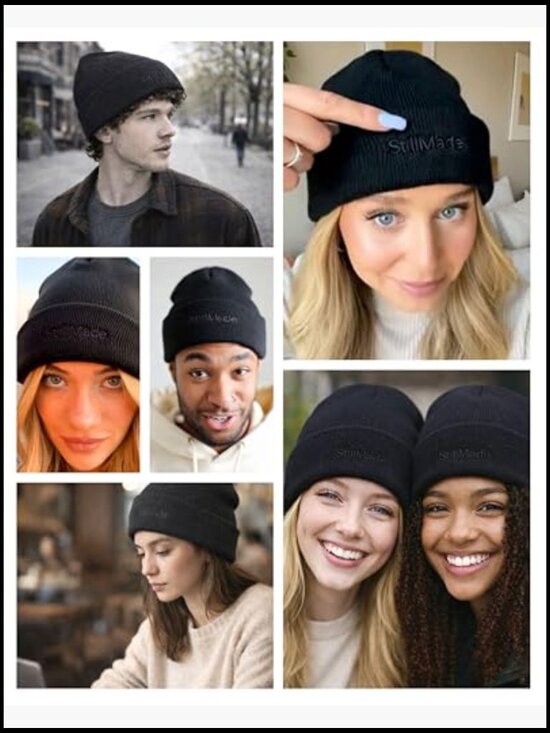 Black, Satin Lined Beanie - Etsy Padded Silk-Satin-Lined Beanie - Reduces Hat Head, Frizz, Static, Hair Friendly